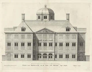 Back Side of Palace Huis ten Bosch, Holland, Pieter Nolpe after Pieter Jansz. Post, etching, 1655